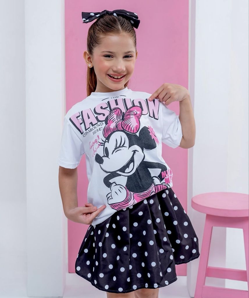 Conjunto minnie - saia Poa