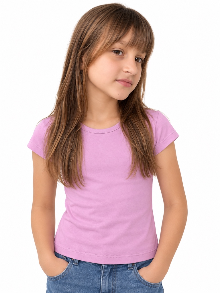 Camiseta rosa balé infantil