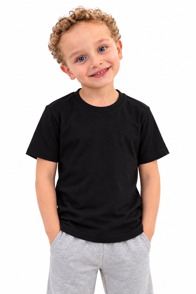 Camiseta preta infantil