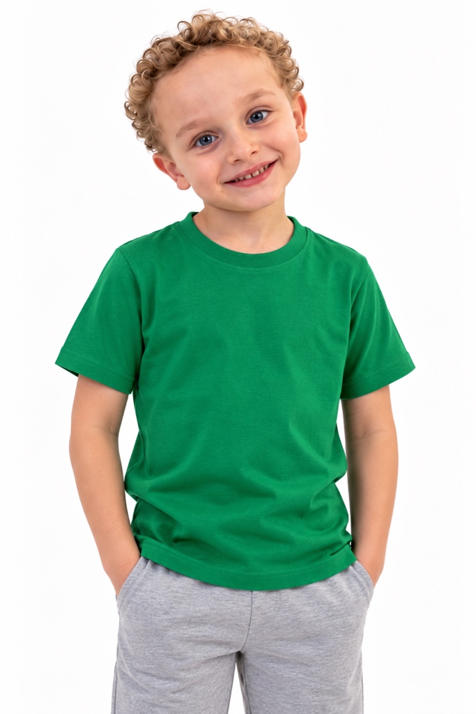 Camiseta verde bandeira infantil