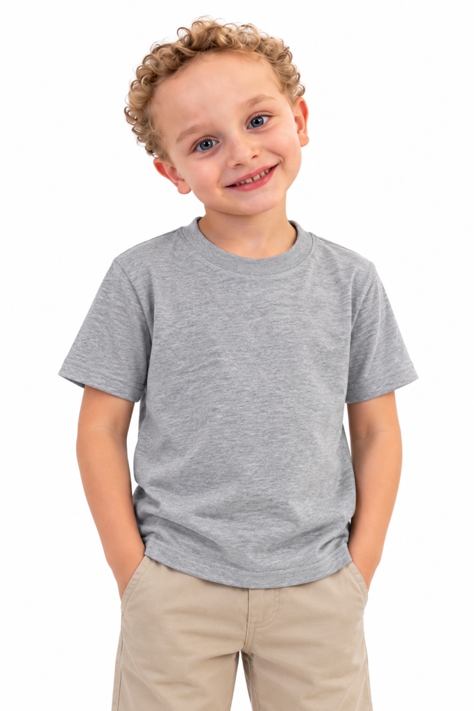 Camiseta cinza mescla - infantil