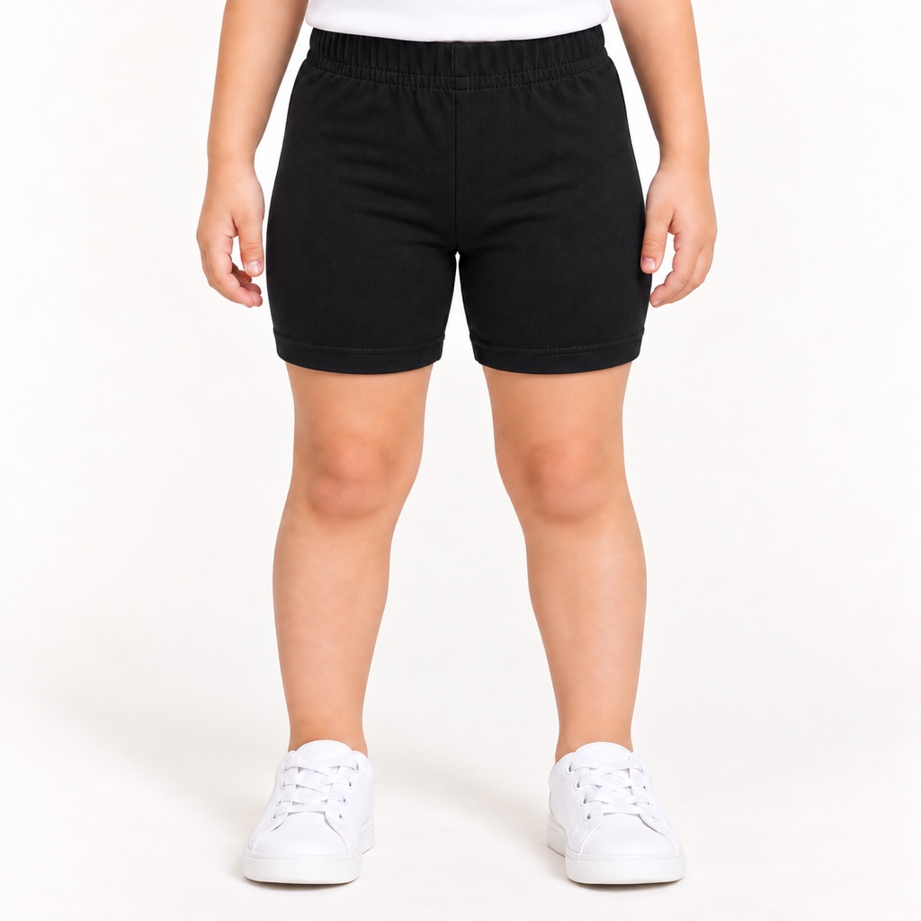 Bermuda ciclista cotton preta - infantil