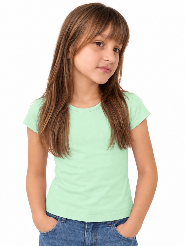 Camiseta verde clara infantil