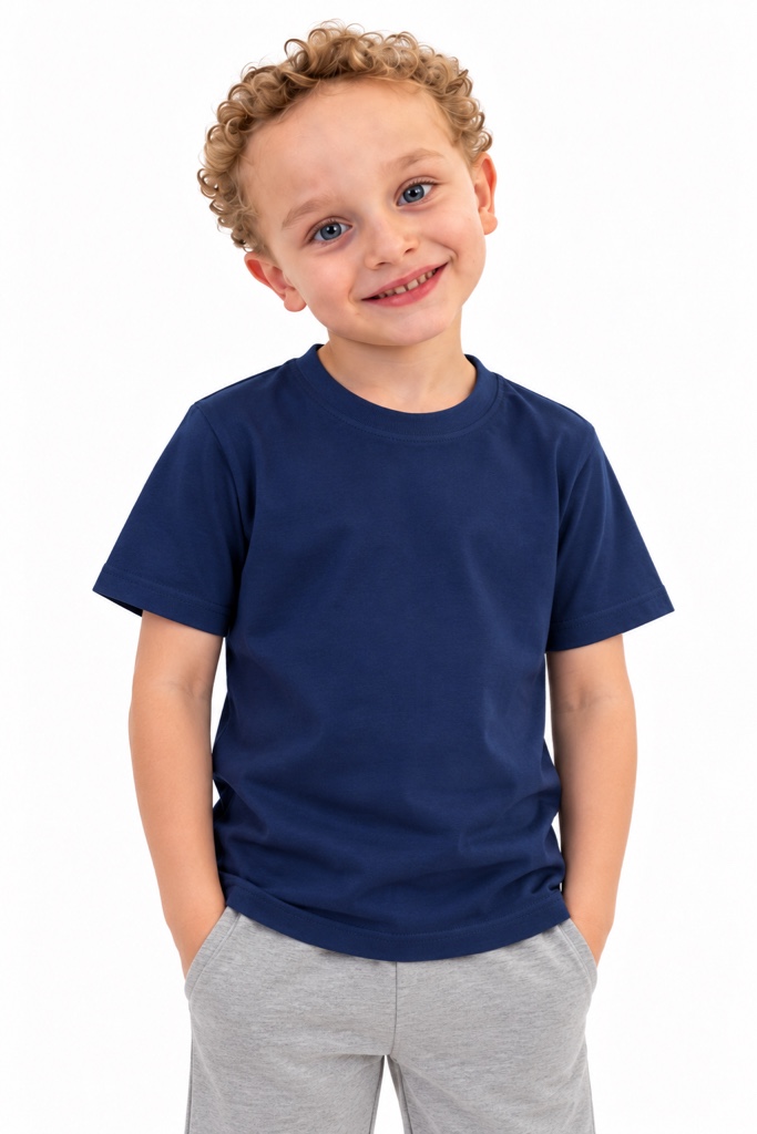 Camiseta azul marinho infantil