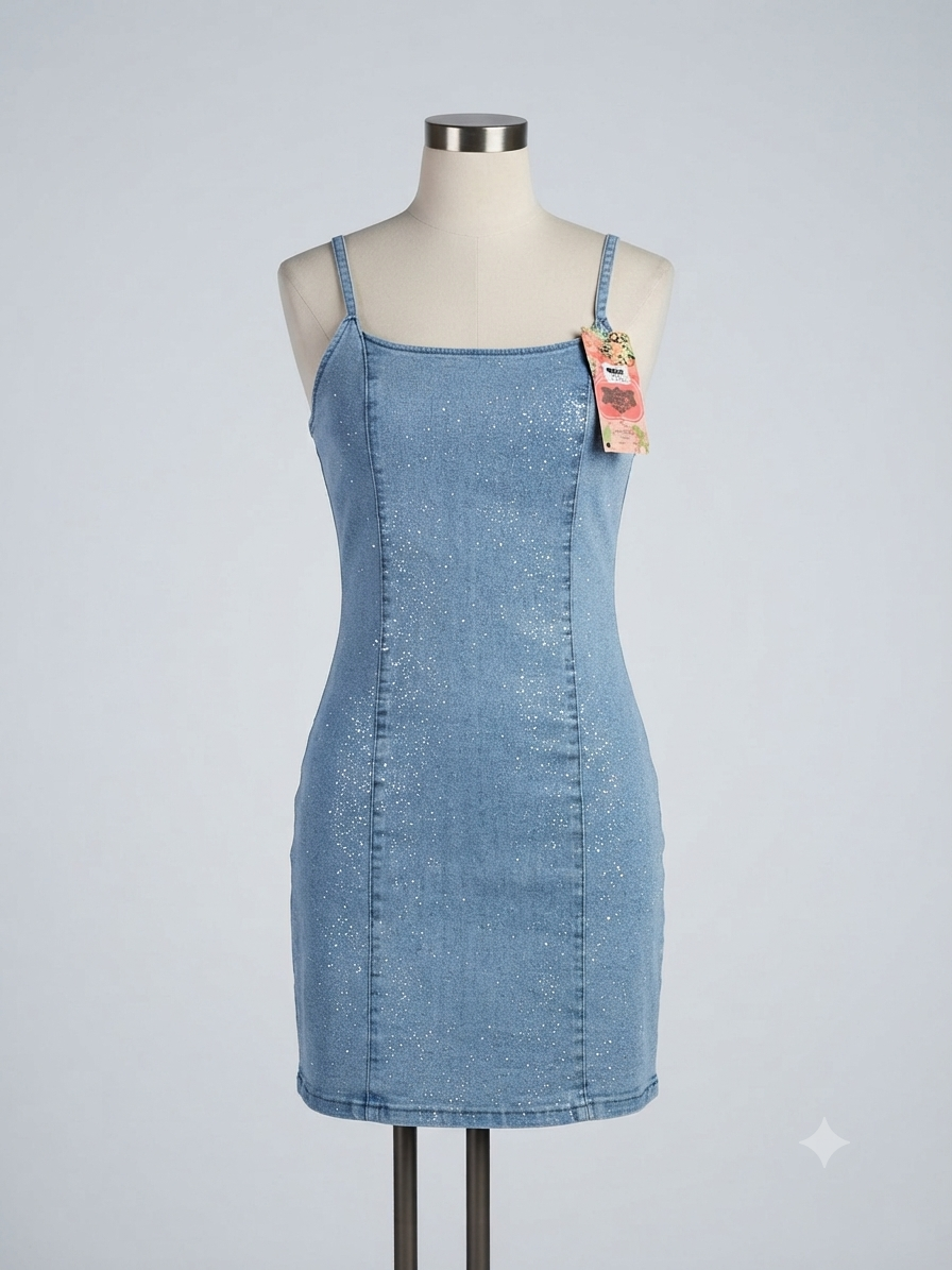 Vestido denim azul tirantes