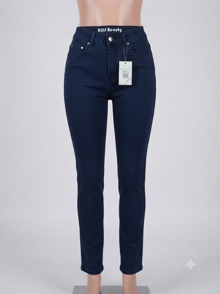 Pantalón jeans azul oscuro de mujer