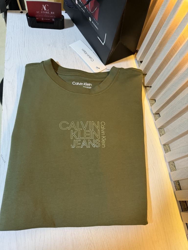 Calvin Klein Jeans camiseta verde oliva