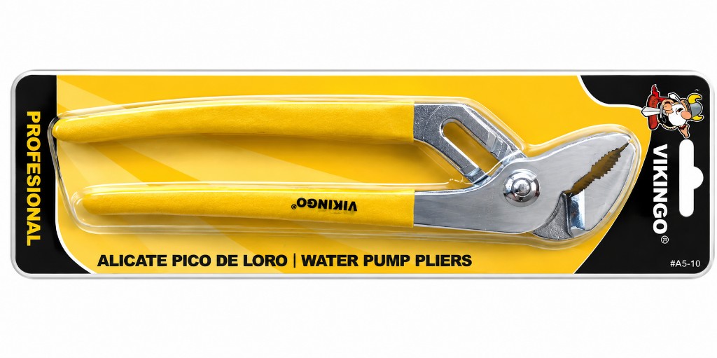Vikingo alicate pico de loro amarillo 10 plg