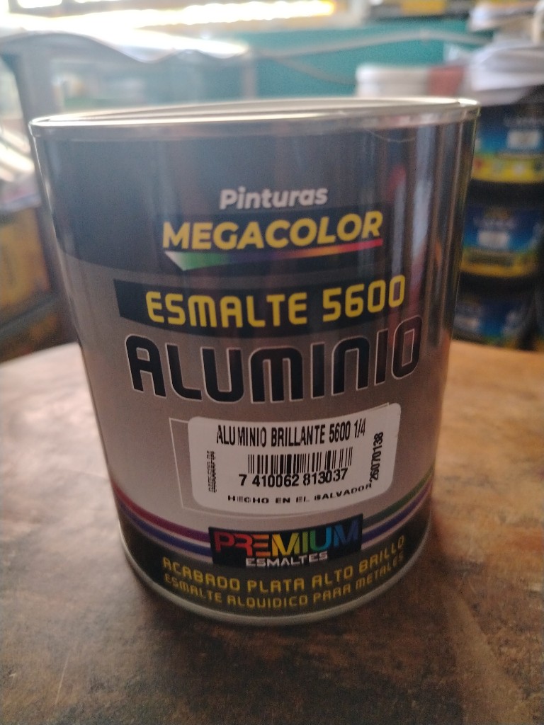 Megacolor esmalte aluminio brillante 1/4