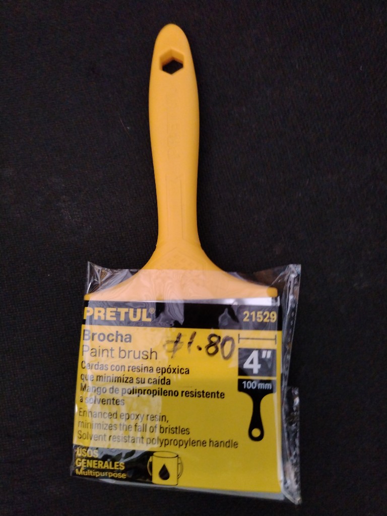 PRETUL brocha amarilla 4"