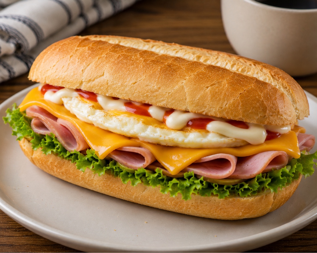 Sandwich jamon queso