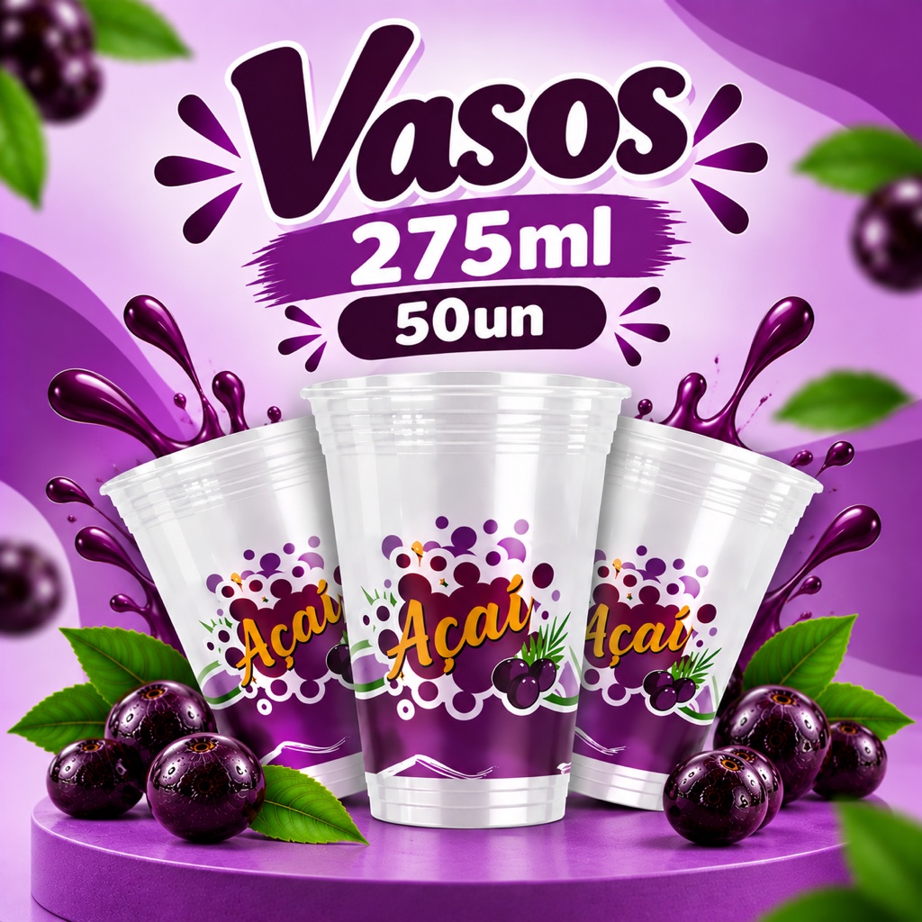 Vasos 275ml 50un
