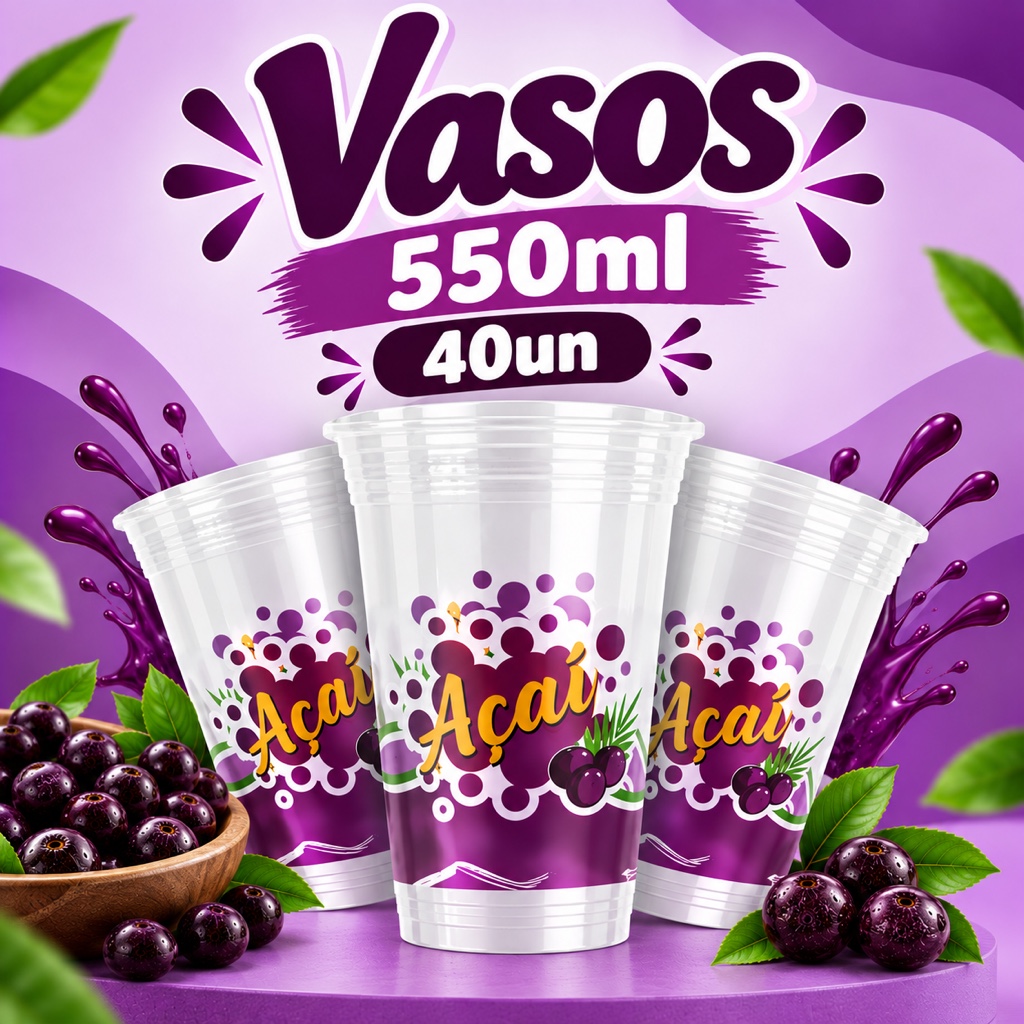 Vasos 550ml 40un
