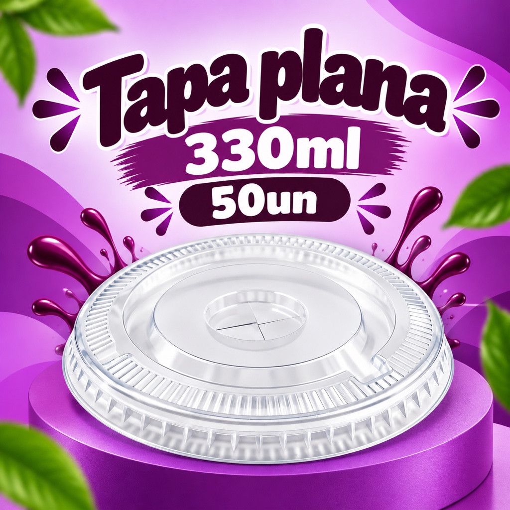 Tapa Plana 330ml 50un