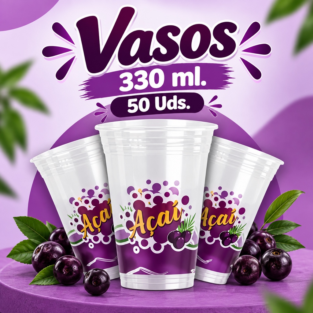 Vasos 330ml 50 un