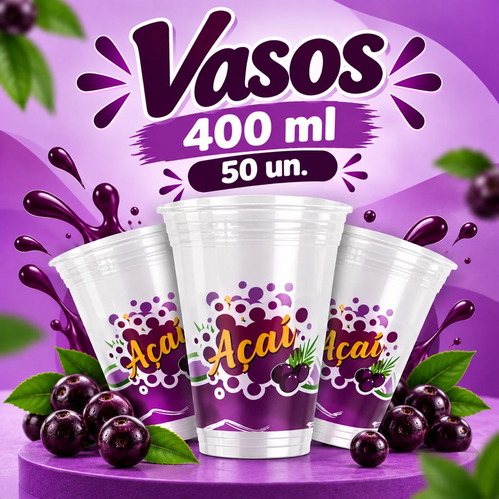 Vasos 400ml 50un