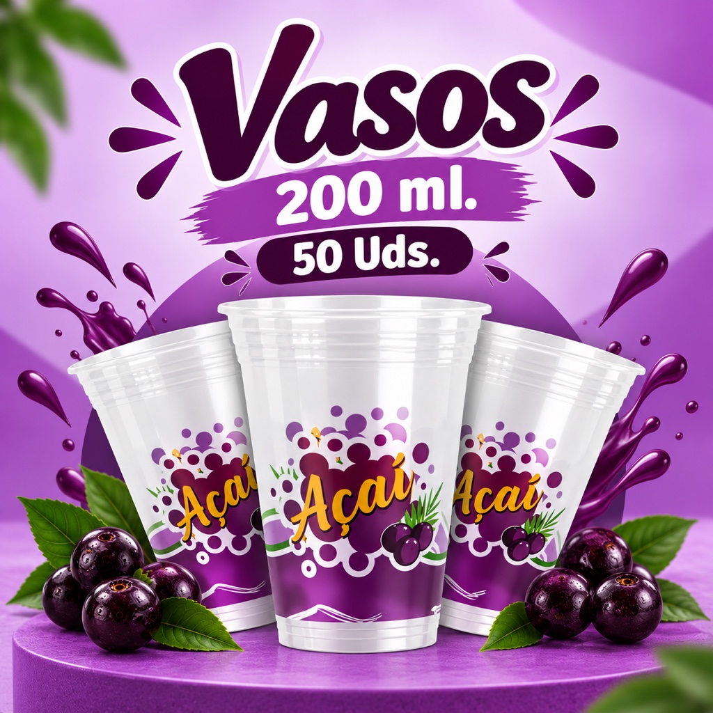 Vasos 200ml 50un