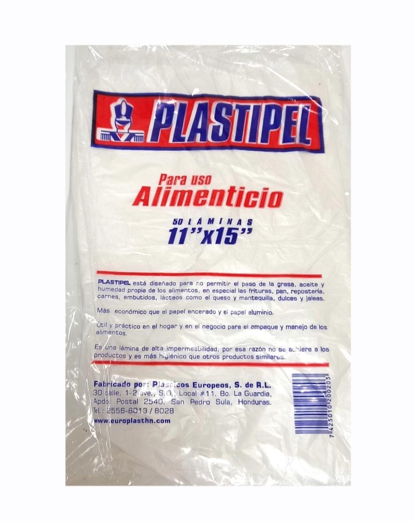 PLASTIPEL láminas alimenticias