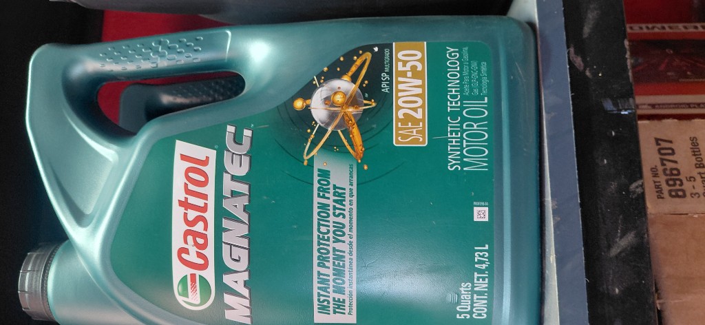 ACEITE; CASTROL; SEMI-SINTETICO; 20W50; MAGNATEC; GARRAFA:GASOLINA