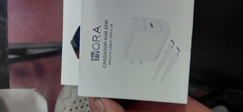 1Hora cargador GaN 20W blanco