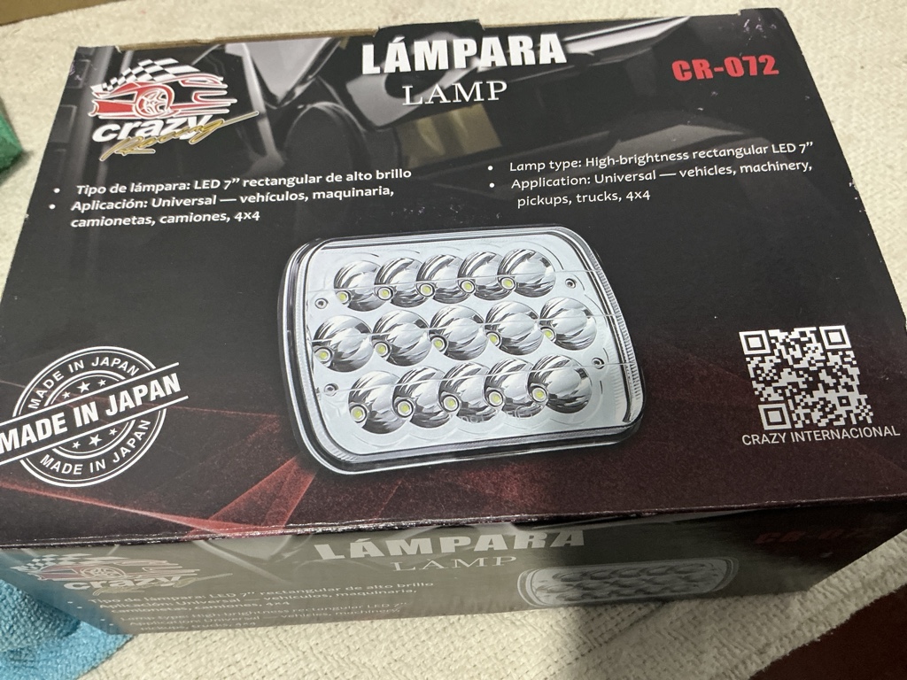 Crazy CR-072 lampara LED 7" rectangular