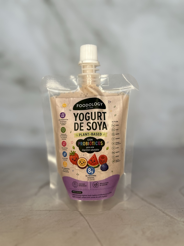 yogurt de soya frutas del bosque compota