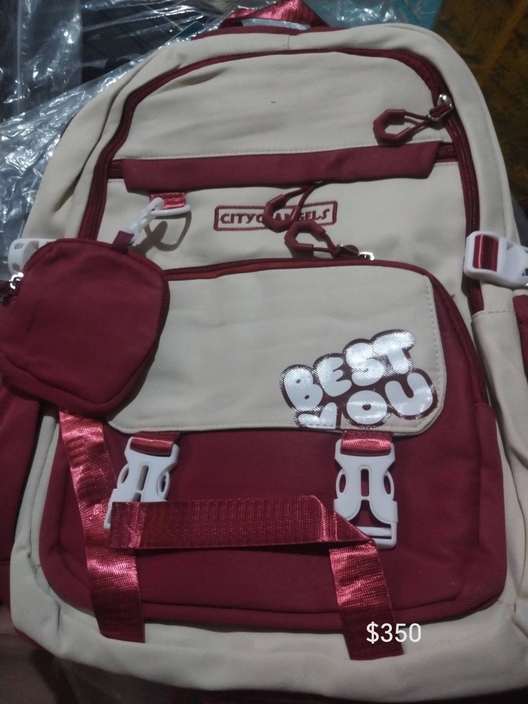 City Colors mochila beige vino