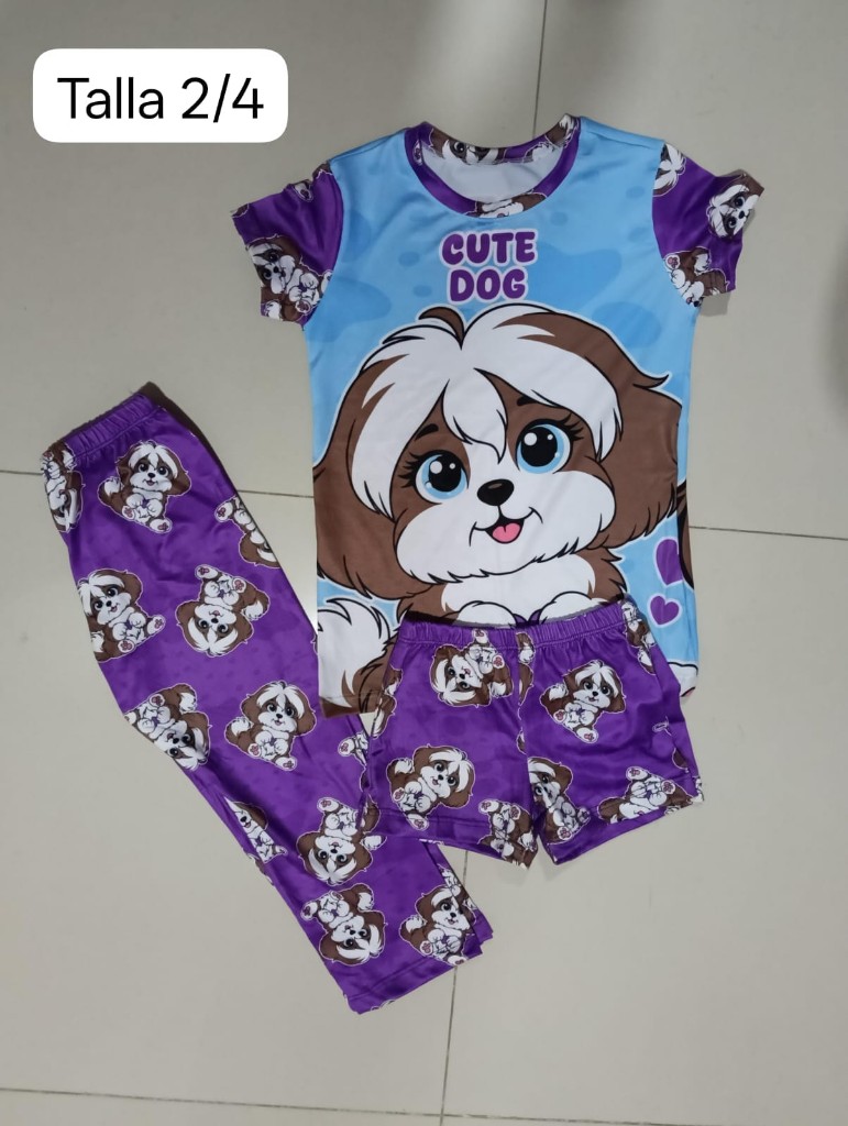 Pijama Trio perrito para niña