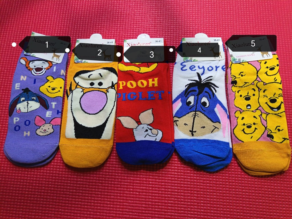 Medias soquete diseño Winnie pooh