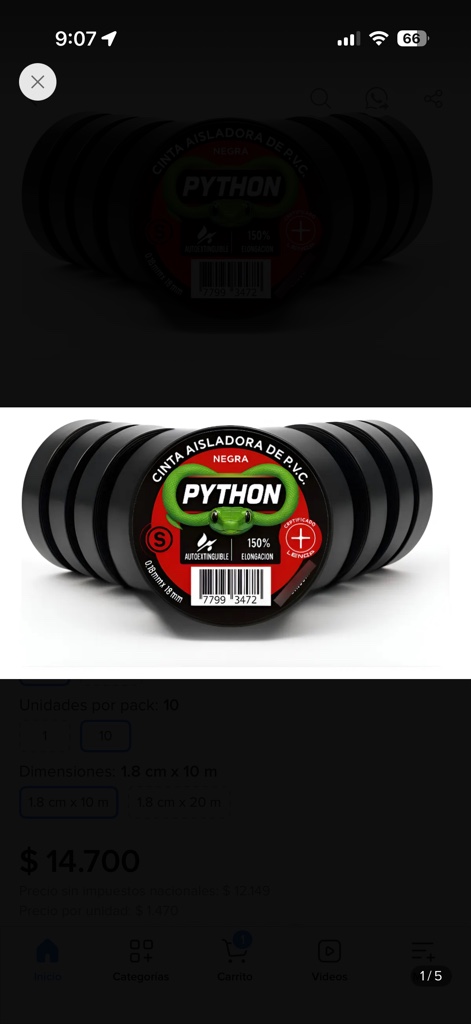 Cinta Aisladora Python