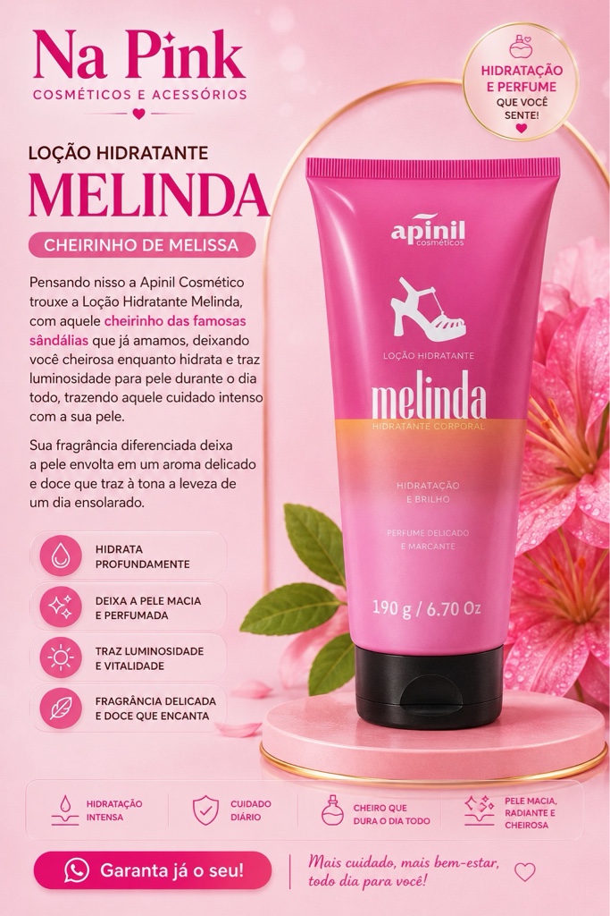 Melinda Loção Hidratante Rosa