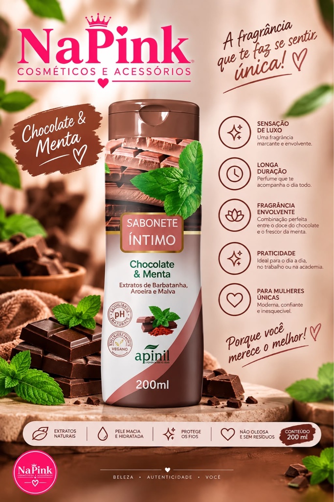 Napink Sabonete Íntimo Chocolate & Menta 200ml