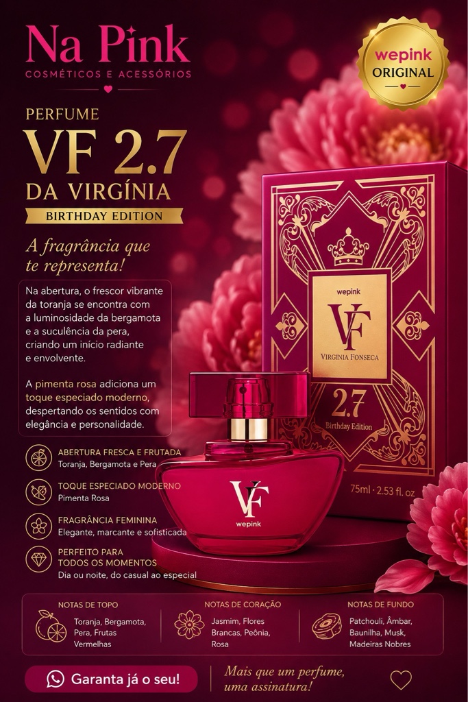 Perfume VF 2.7 Da Virgínia 75ml