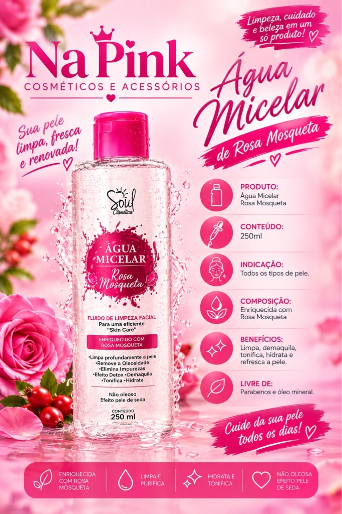 Água Micelar Rosa Mosqueta 250ml