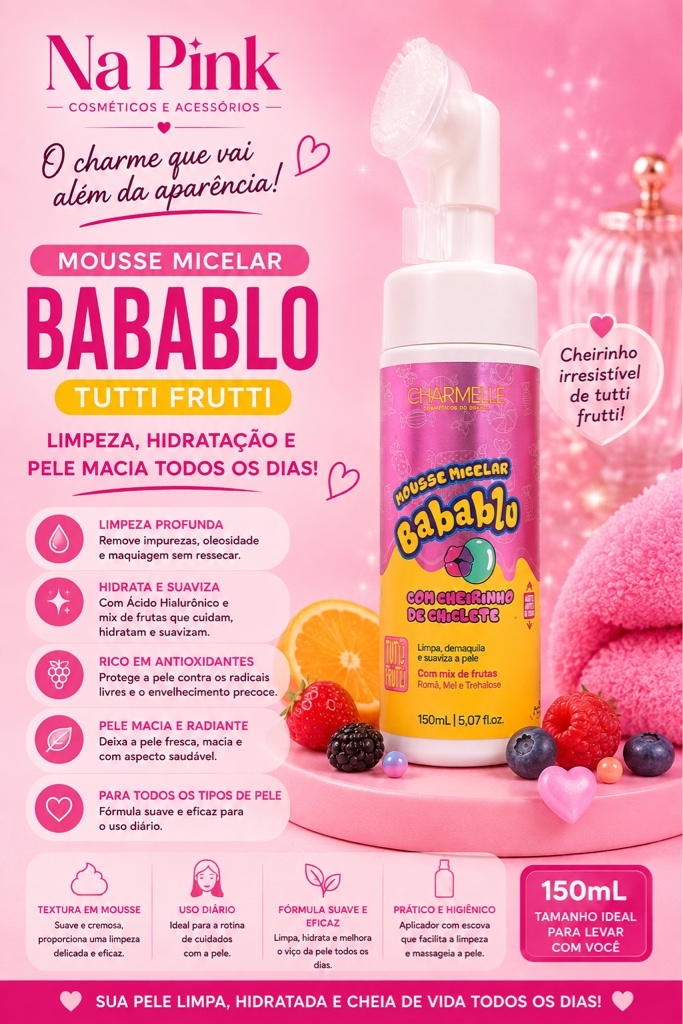 Babablo Mousse Micelar Tutti Frutti 150mL
