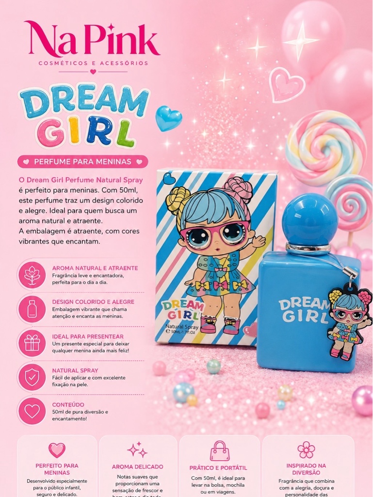 Dream Girl perfume azul 50ml