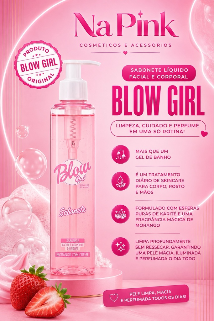 Blow Girl Sabonete Líquido Morango