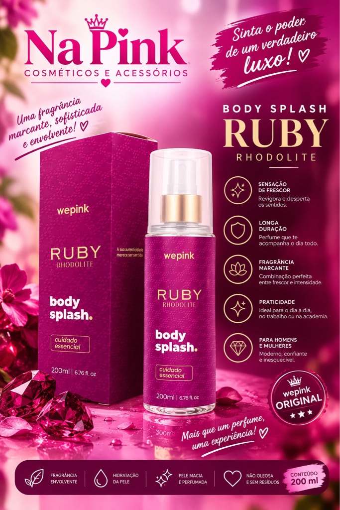 Ruby Rhodolite Body Splash 200ml