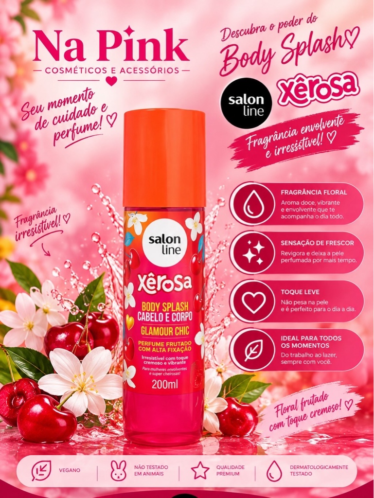 Salon Line Xêrosa Body Splash Glamour Chic 200ml