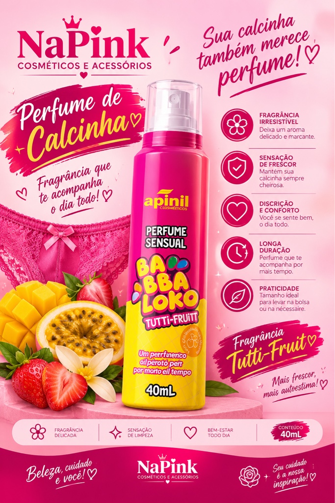 Perfume de Calcinha Tutti-Fruit 40ml