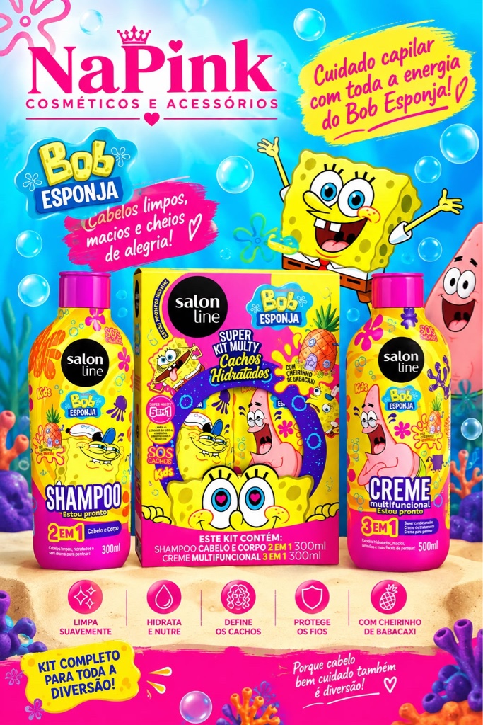 Salon Line Bob Esponja Kit Multy