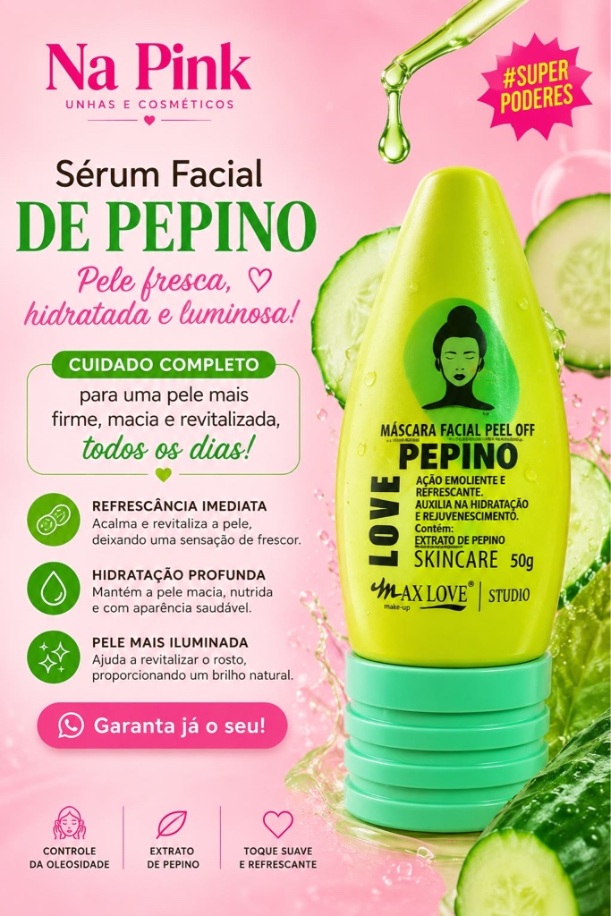 Max Love Verde Sérum Facial de Pepino