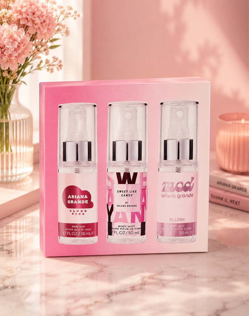 Caja de 3 body mist Ariana Grande