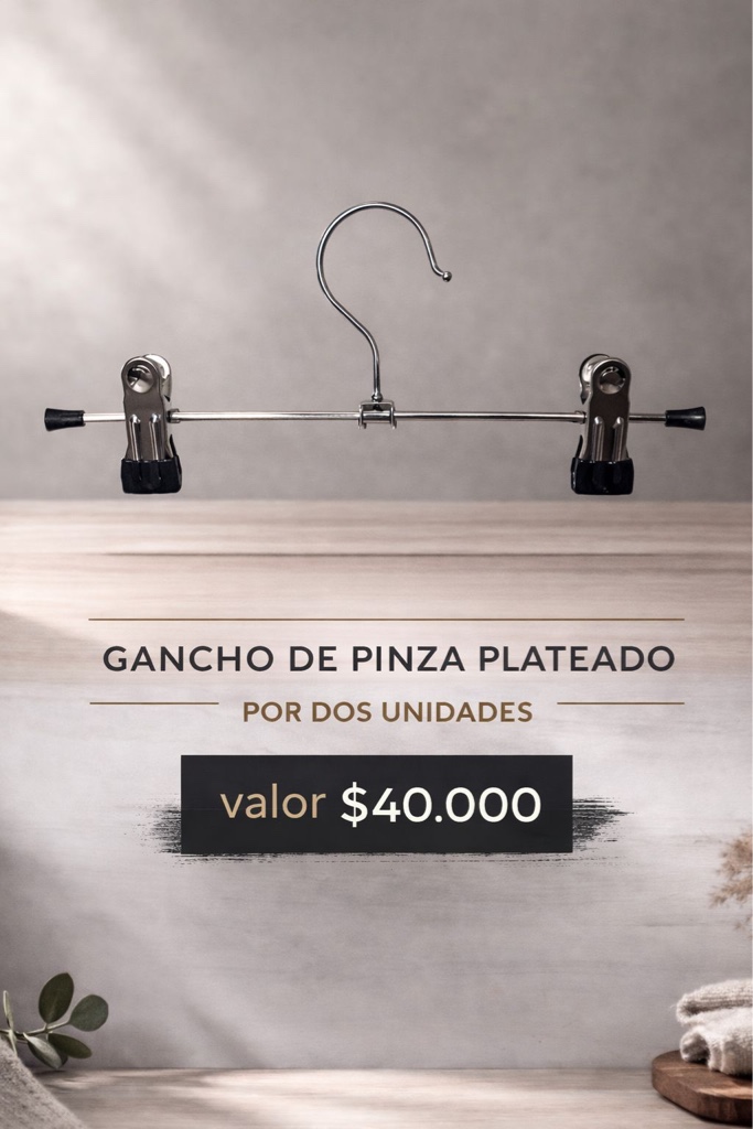 GANCHO DE PINZA PLATIADOX12unids