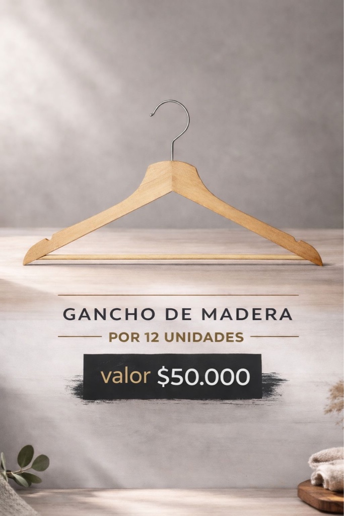 GANCHO DE MADERA X 12unds