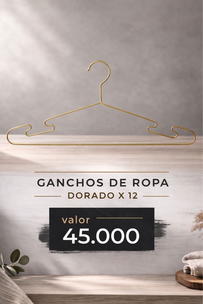 GANCHO DE BLUSA OROX12unds