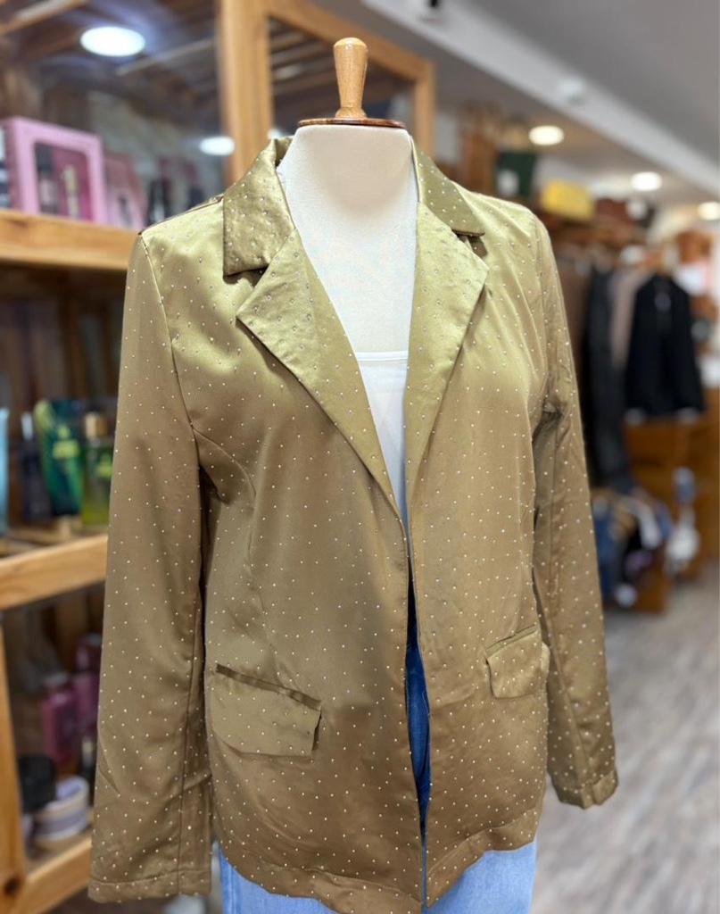 Blazer Verde oliva con brillante de Dama