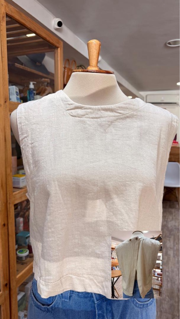 Blusa Corta Beige RCH