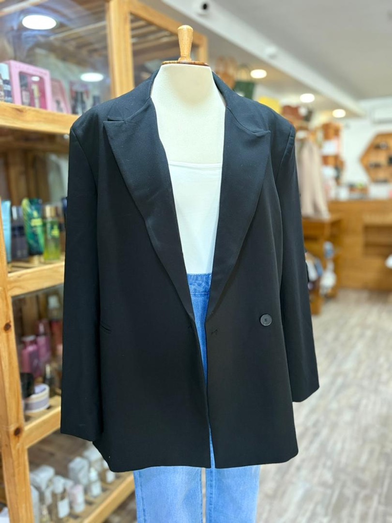 Blazer Negro Pull And Bear