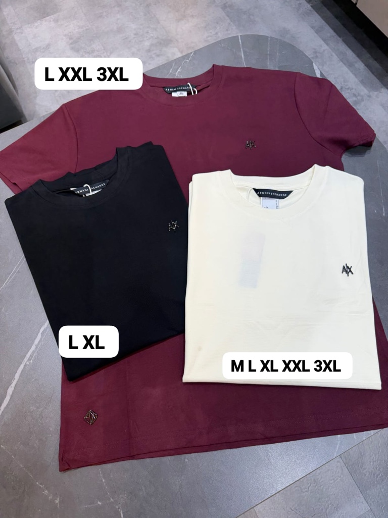 Armani Exchange camiseta vino tinto